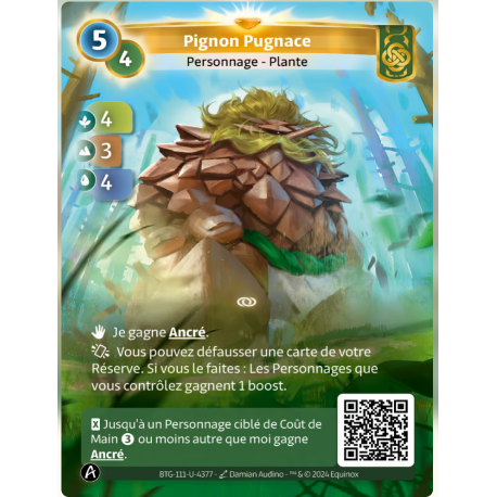 Pignon Pugnace (4-3-4) Carte Unique Muna Altered TCG 