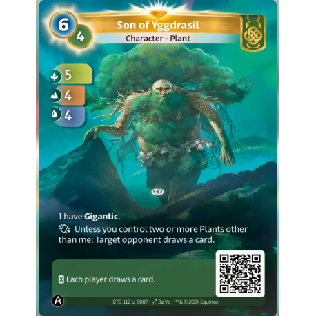 Son Of Yggdrasil (5-4-4) Carte Unique Muna Altered TCG