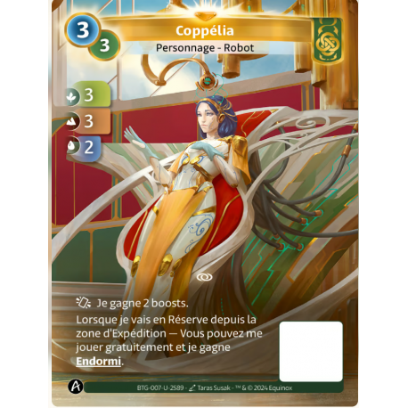 Coppélia (3-3-2) Carte Unique Muna Altered TCG