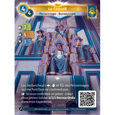 Le Conseil (3-4-3)Carte Unique Ordis Altered TCG