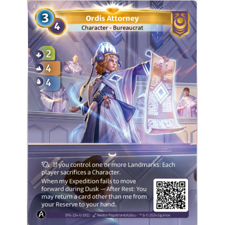 Ordis Attorney (2-4-4) Unique Yzmir - Altered TCG - Edition KS