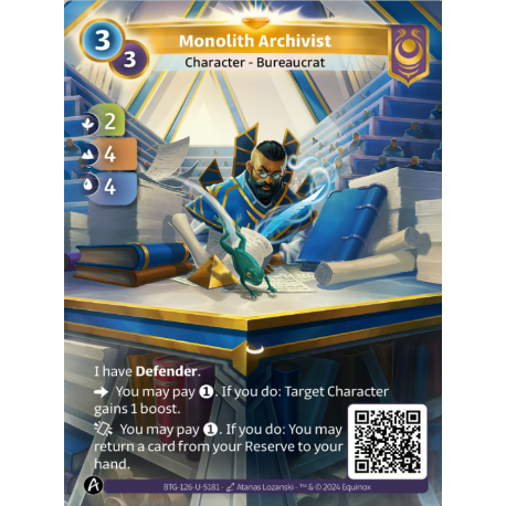 Monolith Archivist (2-4-4) Unique Yzmir - Altered TCG