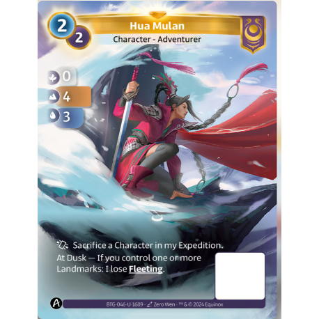 Hua Mulan (0-4-3) Unique Yzmir - Altered TCG - Edition KS