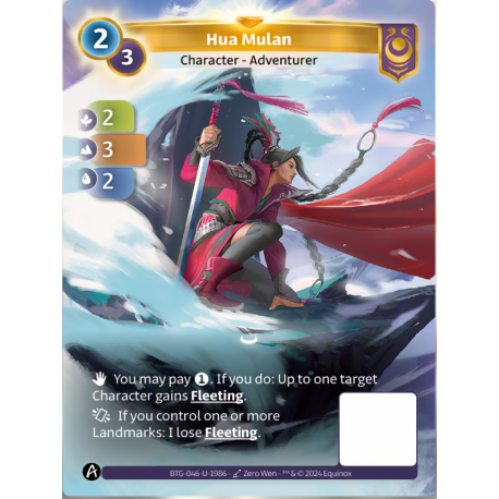 Hua Mulan (2-3-2) Unique Yzmir - Altered TCG - Edition KS