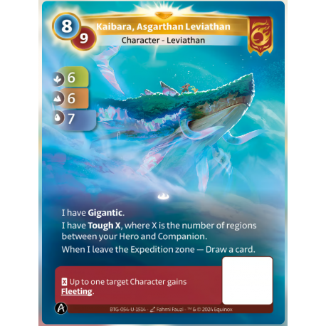 Kaibara, Asgarthan Leviathan (6-6-7) Unique Bravos - Altered TCG 