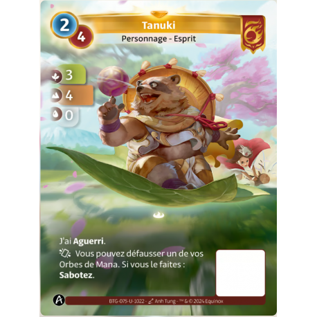 Tanuki (3-4-0) Carte Unique Bravos Altered TCG