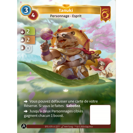 Tanuki (2-2-0) Carte Unique Bravos - Altered TCG - Edition KS