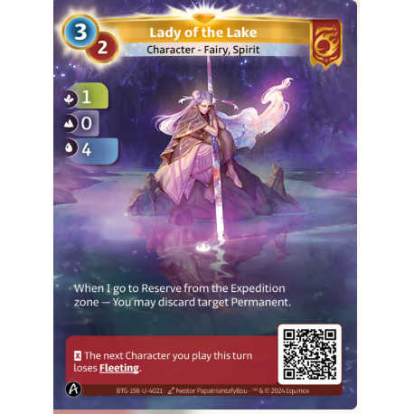 Lady Of The Lake (1-0-4) Carte Unique Bravos - Altered TCG