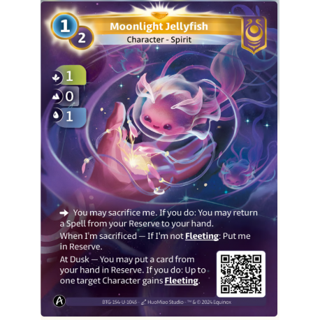 Moonlight Jellyfish (1-0-1) Unique Yzmir Altered TCG Edition KS