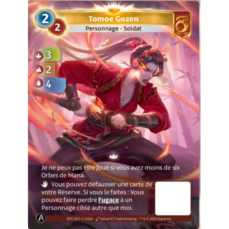 Tomoe Gozen (3-2-4) Carte Unique Bravos Altered TCG