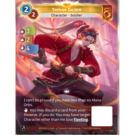 Tomoe Gozen (3-2-4) Unique Bravos Altered TCG