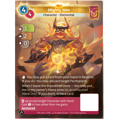 Mighty Jinn (3-2-0) Carte Unique Lyra - Altered TCG - Edition KS