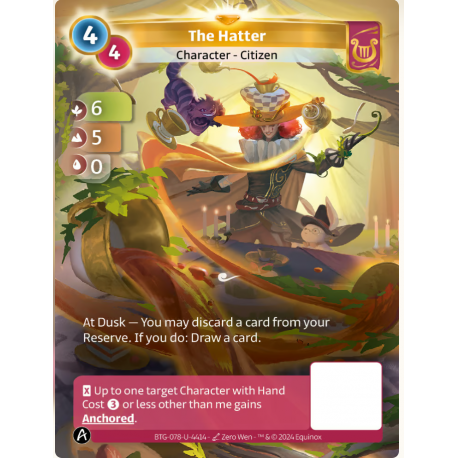 The Hatter (6-5-0) Carte Unique Bravos - Altered TCG