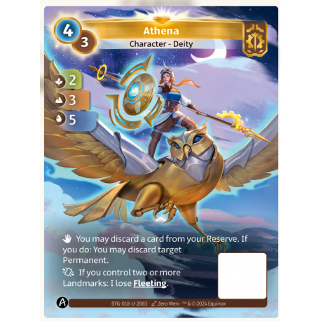 Athena (2-3-5) Unique card Axiom - Altered TCG