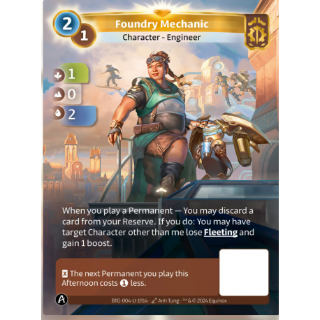 Foundry Mechanic (1-0-2) Unique Axiom