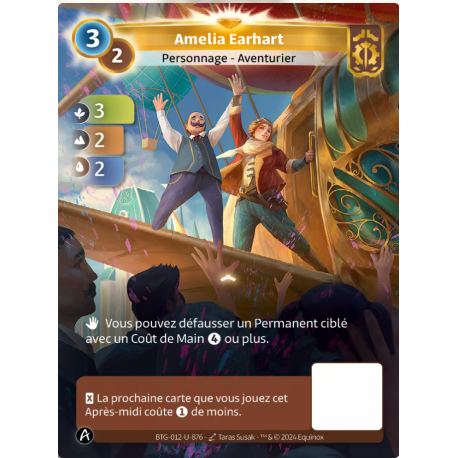 Amelia Earhart (3-2-2) Unique Axiom - Altered TCG