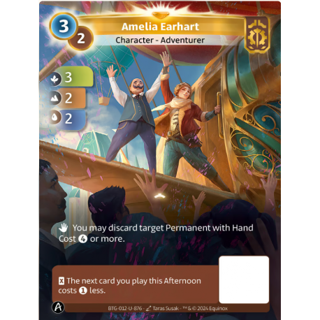 Amelia Earhart (3-2-2) Unique Card Axiom Altered TCG