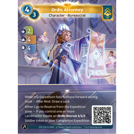 Ordis Attorney (2-4-4) Carte Unique Ordis - Altered TCG