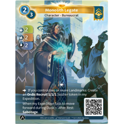 Légat du Monolithe (2-2-2) Carte Unique Ordis - Altered TCG