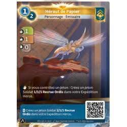 Héraut de Papier (1-1-0) Carte Unique Ordis - Altered TCG - Edition KS