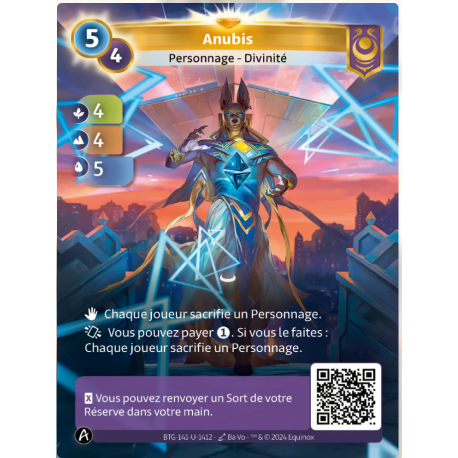 Anubis 5/4 ALT FOIL Carte Unique Yzmir - Altered TCG - Edition KS