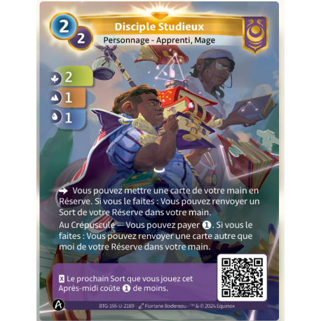 Disciple Studieux (2-1-1) Carte Unique Yzmir - Altered TCG