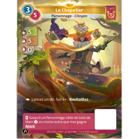 Le Chapelier (5-5-0) Carte Unique Lyra- Altered TCG - Edition KS