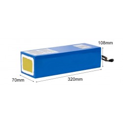 Li-ion battery 13S5P 48V 15h for electric bike and scooter, 250x115x70mm