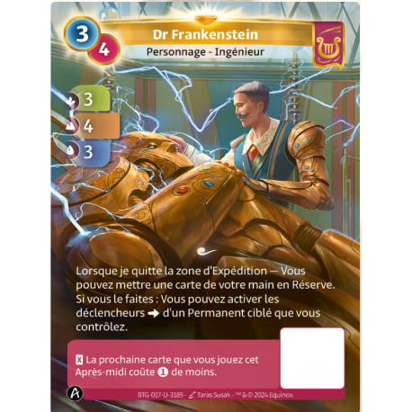 DR Frankenstein (3-4-3) Carte Unique Lyra - Altered TCG 