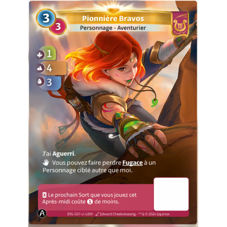 Pionnière Bravos (1-4-3) Unique Lyra - Altered TCG - Edition KS