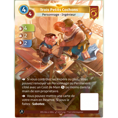 Trois Petits Cochons (4-2-2) Unique Bravos - Altered TCG