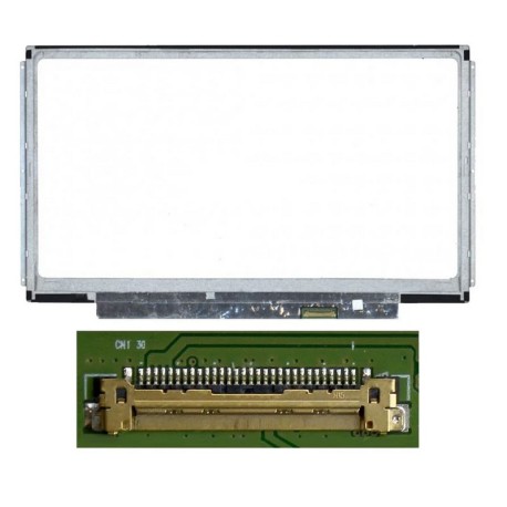 écran Ordinateur Portable 13.3" Slim HD (1366x768) LCD 60Hz, 30pin Droite, Fixations Latérales (N133BGE-E31 / B133XTN02.1 / M1
