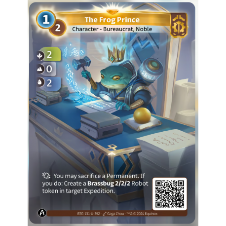 The Frog Prince (2-0-2) Unique Axiom - Altered TCG - Edition KS