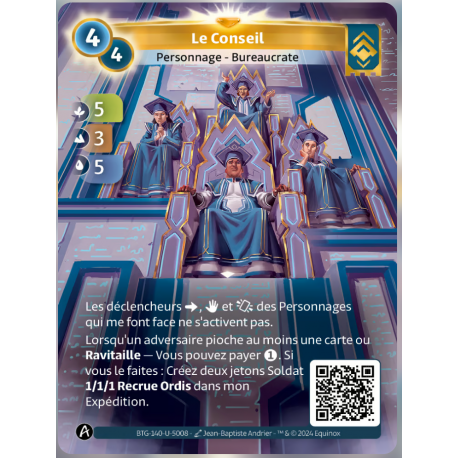 Le Conseil (5-3-5) Carte Unique Ordis - Altered TCG 