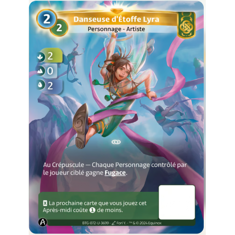 Danseuse d'étoffe Lyra (2-0-2) Unique Muna - Altered TCG - Edition KS