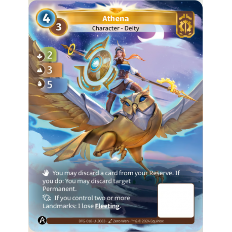 Athena (3-4-4) Unique Axiom - Altered TCG