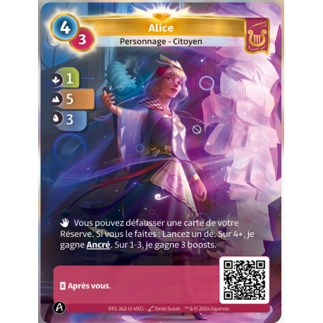 Alice (1-5-3) Carte Unique Lyra - Altered TCG - Edition KS