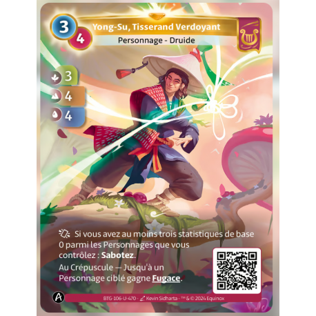 Yong-Su, Tisserand Verdoyant (3-4-4) Carte Unique Lyra - Altered TCG - Edition KS