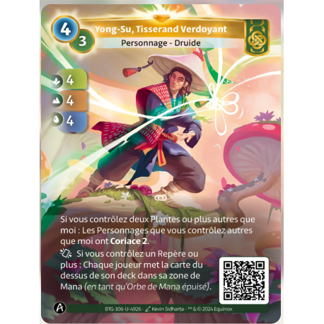 Yong-Su, Tisserand Verdoyant (4-4-4) Carte Unique Muna - Altered TCG - Edition KS