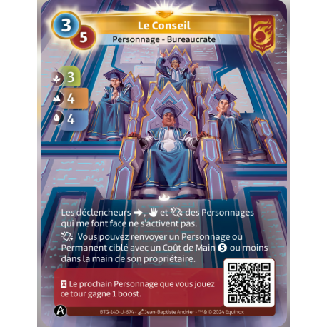 Le Conseil (3-4-4) Unique Bravos - Altered TCG - Edition KS