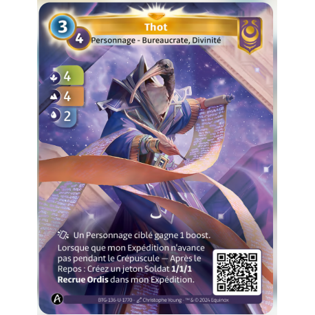 Thot (4-4-2) Carte Unique Yzmir Altered TCG - Edition KS