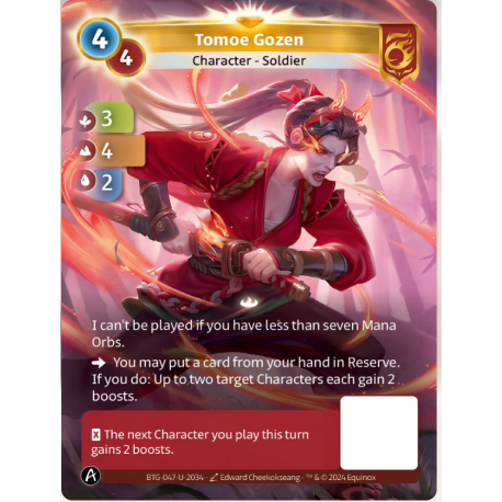 Tomoe Gozen (3-4-2) Unique Bravos - Altered TCG