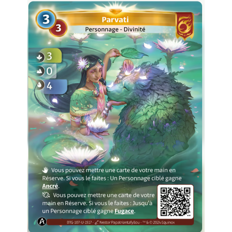 Parvati (3-0-4) Carte Unique Bravos - Altered TCG - Edition KS