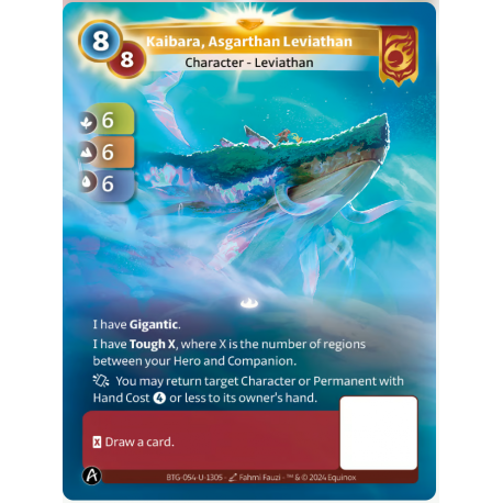 Kaibara, Asgarthan Leviathan (6-6-6) Carte Unique Bravos - Altered TCG