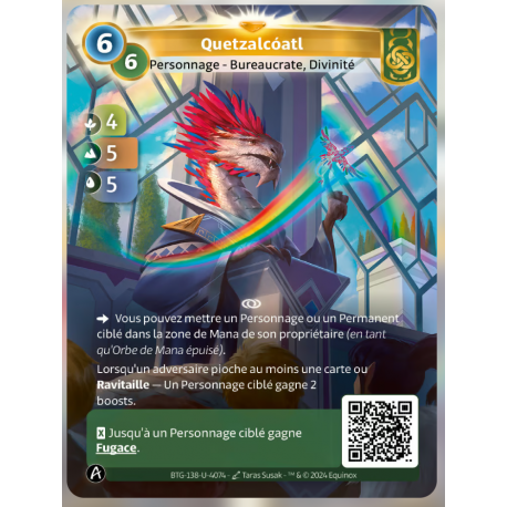 Quetzalcoatl (4-5-5) Carte Unique Muna - Altered TCG - Edition KS