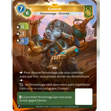 Ganesh 7/6 Carte Unique Muna - Altered TCG - Edition KS