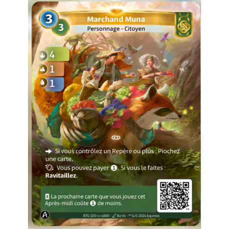 Marchand Muna 3/3 Carte Unique Muna - Altered TCG - Edition KS