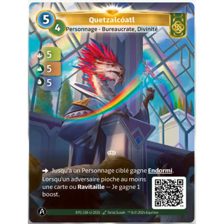 Quetzalcoatl (5-5-5) Carte Unique Muna - Altered TCG - Edition KS