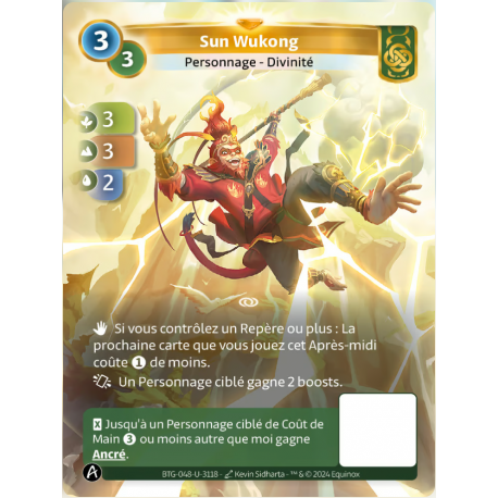 Sun Wukong 3/3 Carte Unique Muna - Altered TCG - Edition KS