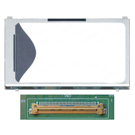 écran pc Portable 15.6" Slim HD (1366x768) LCD 60Hz 40pin Gauche 25mm, Fixations Haut Bas